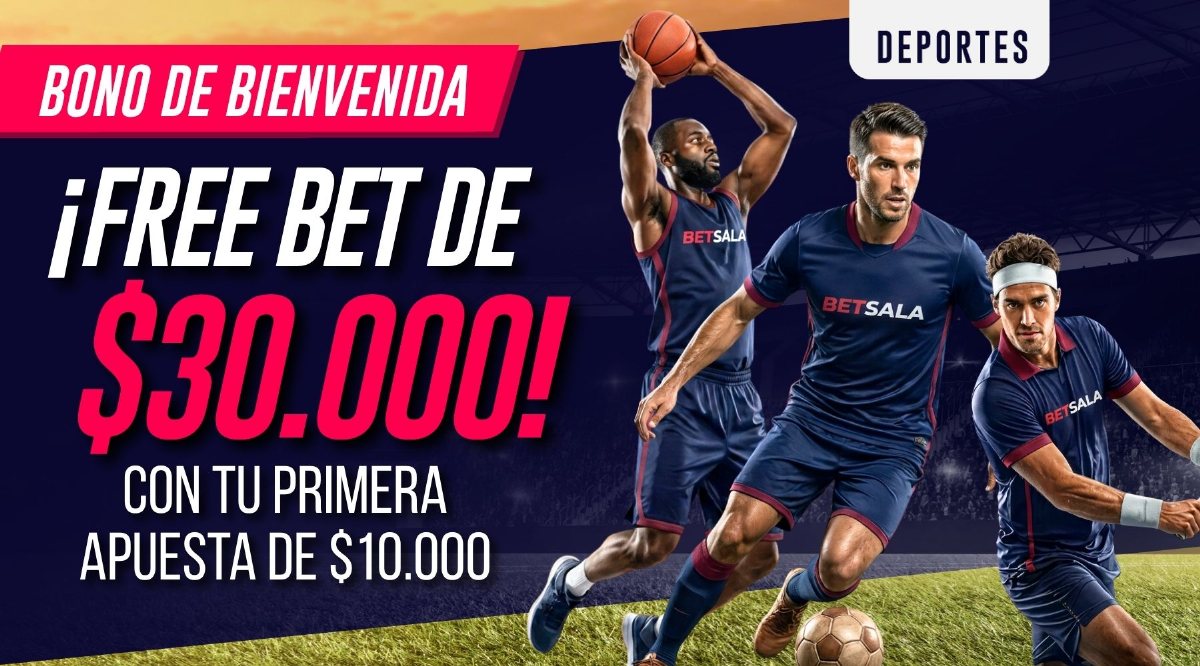 Arte de Betsala para la Free Bet de bienvenida de 30.000 pesos con la primera apuesta de 10.000