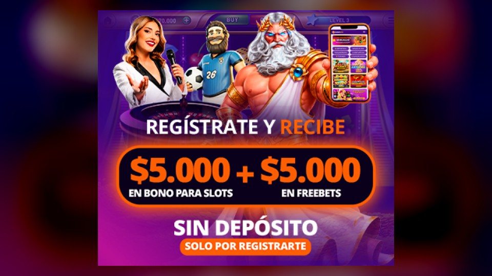 Ficha de Latamwin: 5.000 en bono para slots más 5.000 en freebets, sin depósito, solo por registrarse