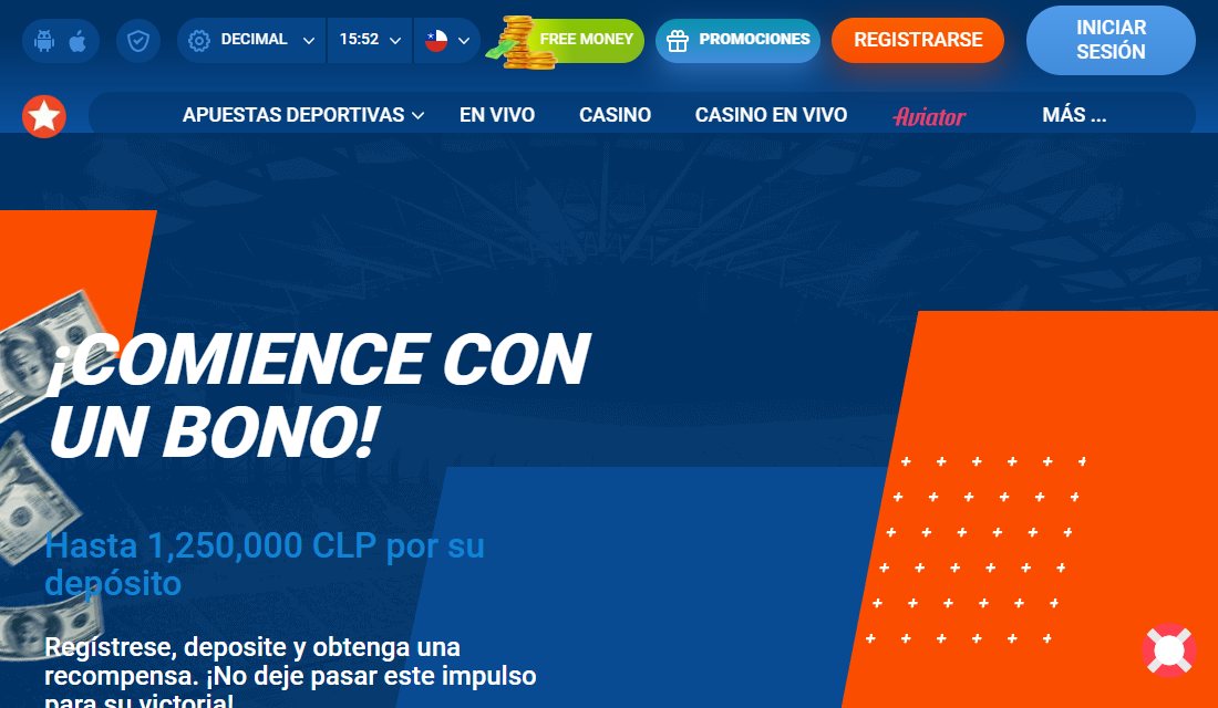 Página de la oferta de bienvenida de Mostbet Chile para cuentas en CLP