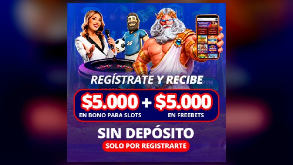 Arte oficial de WinChile: 5.000 CLP en bono para slots y 5.000 CLP en freebets sin depósito