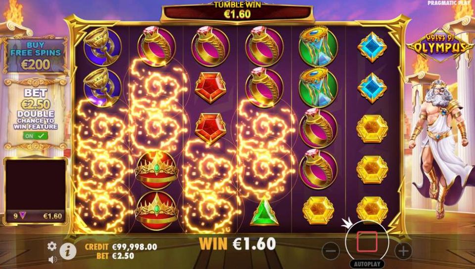 Gates of Olympus slot de Pragmatic Play en pantalla