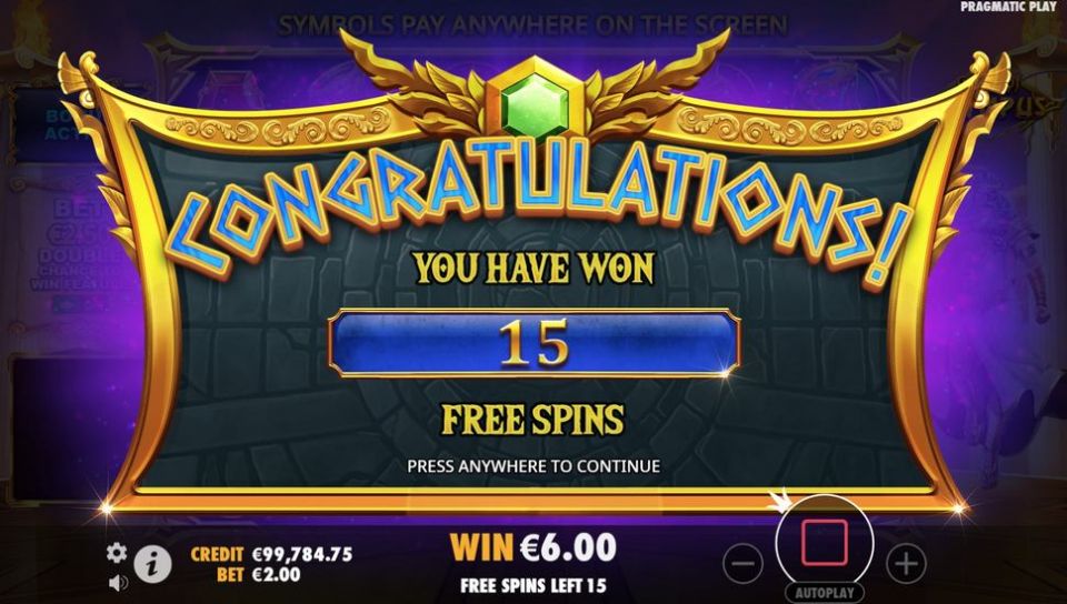 Multiplicadores y giros gratis en Gates of Olympus