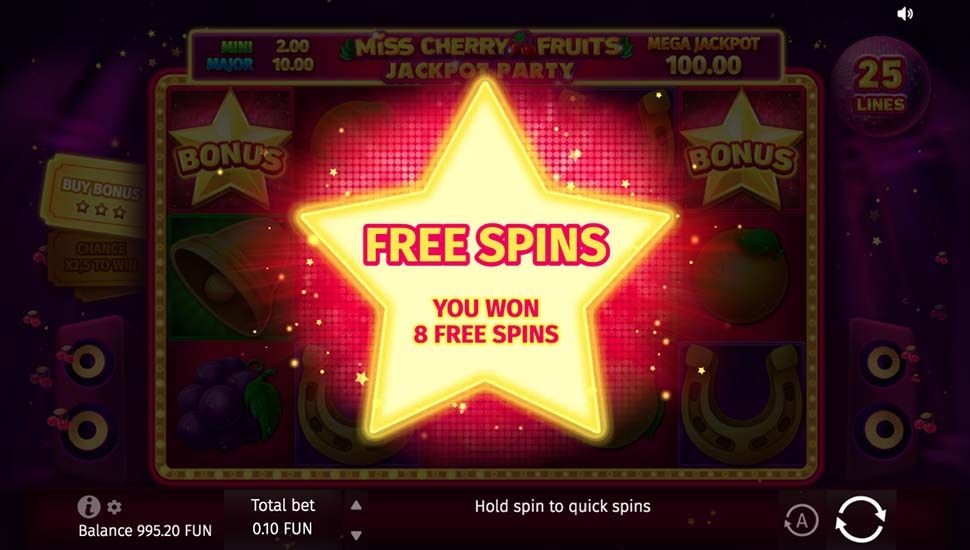 Miss Cherry Fruits Jackpot Party — captura